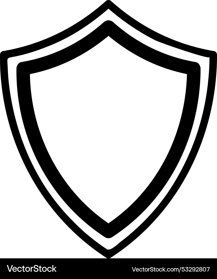 Frame shield icon element outline border grunge Frame shield icon element outline border grunge Vector Image