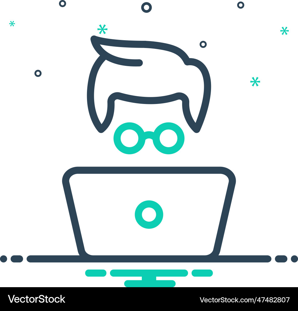 Geek Vector Image
