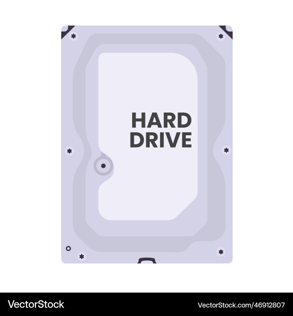 Hard drive clean icon design element on isolated Hard drive clean icon design element on isolated vector image