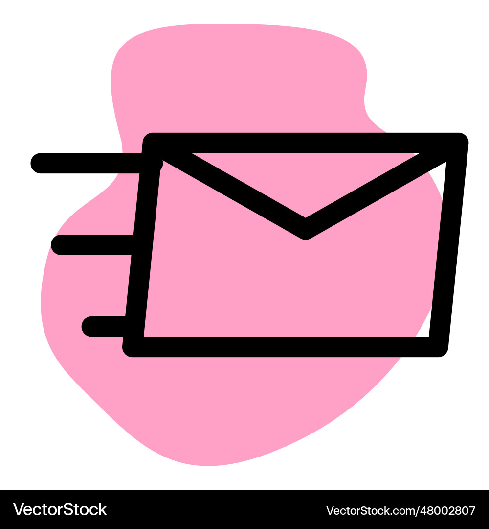Mail a mode of delivering message vector image
