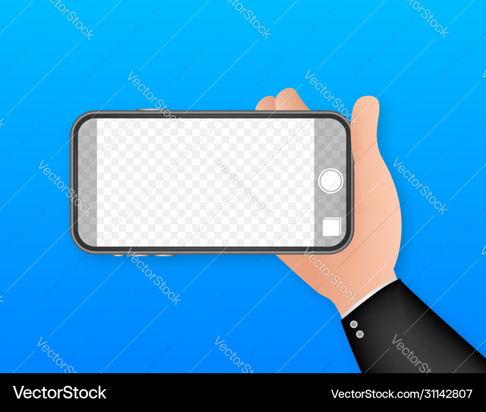 Monopod selfie stick with empty smartphone screen Monopod selfie stick with empty smartphone screen vector image