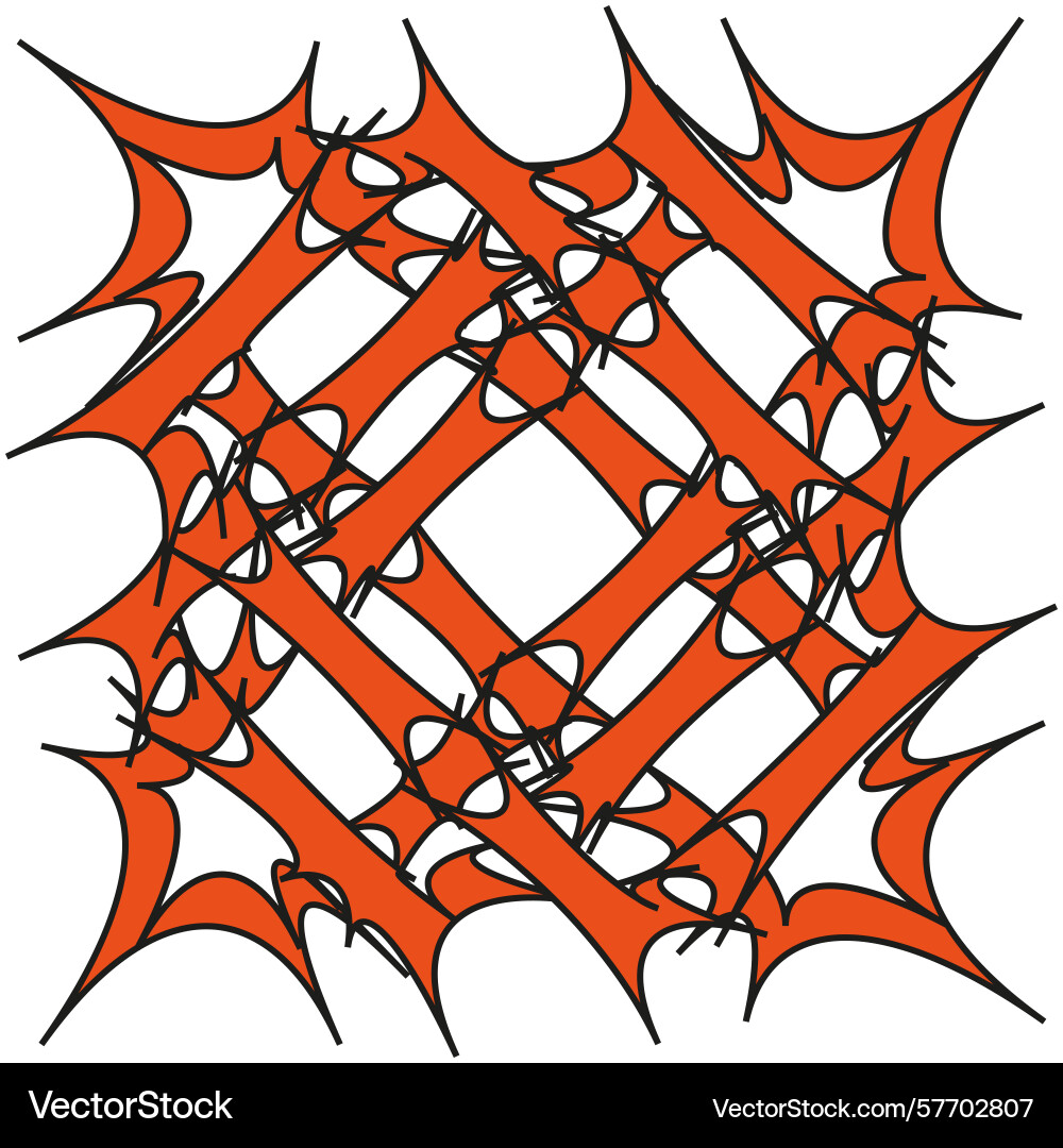 Orange spike icon angular web motif dynamic mesh Orange spike icon angular web motif dynamic mesh vector image