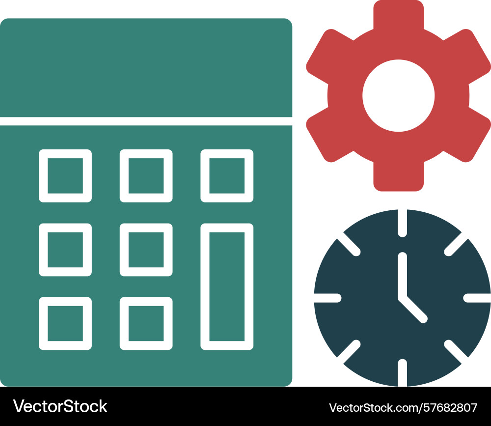 Quick quotient glyph multi color icon Vector Image