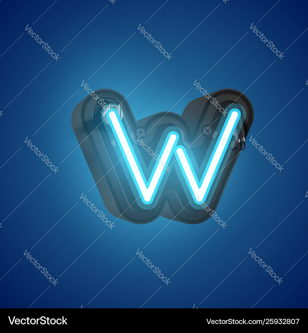 Realistic neon character from a set with console vector image
