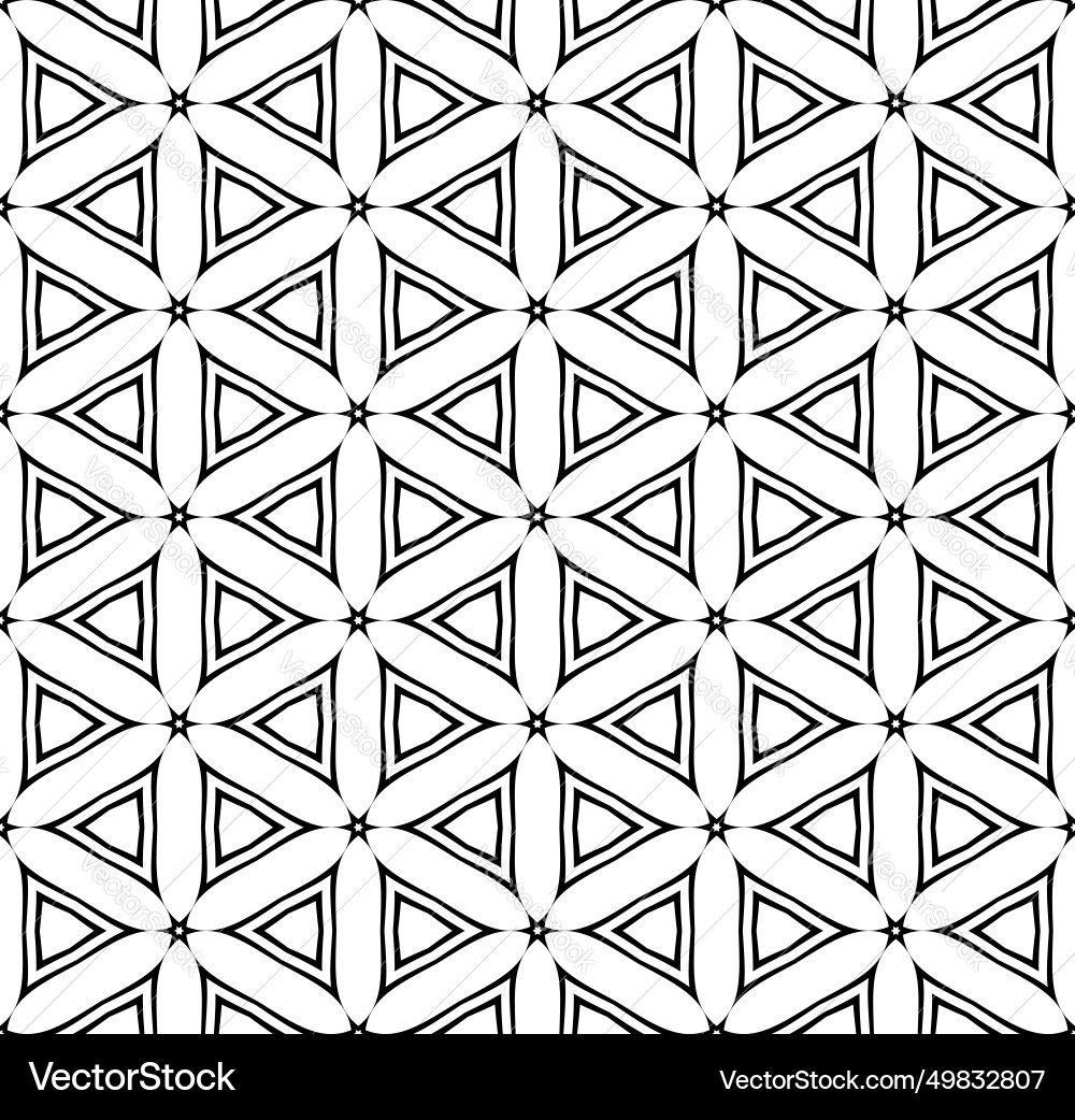 Seamless hexagons and triangles pattern vector image