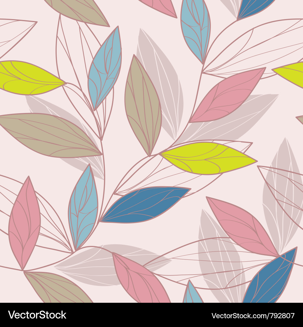Seamless leafs pattern Vector Image