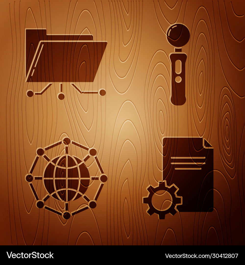 Set file document folder and lock global Set file document folder and lock global Vector Image