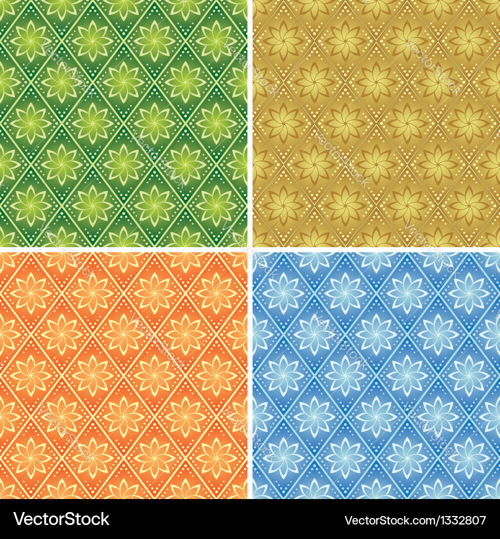 Set of seamless pattern for background Vector Image