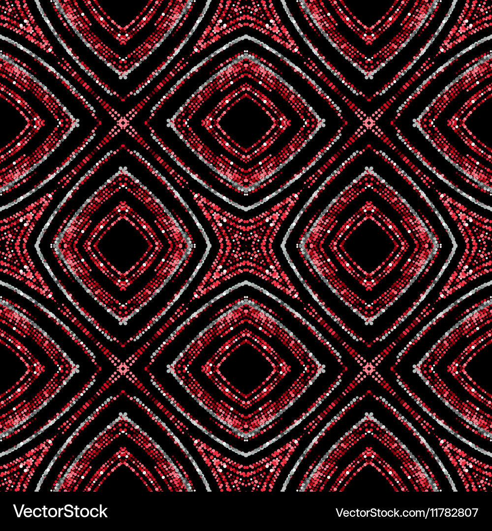 Shimmering Ruby & Silver Glitter Pattern Vector Image