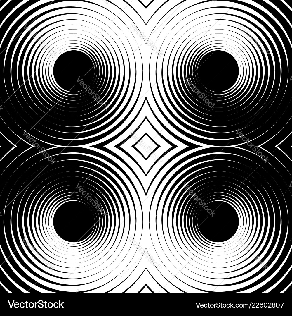 Symmetrical repeatable pattern with concentric Symmetrical repeatable pattern with concentric vector image