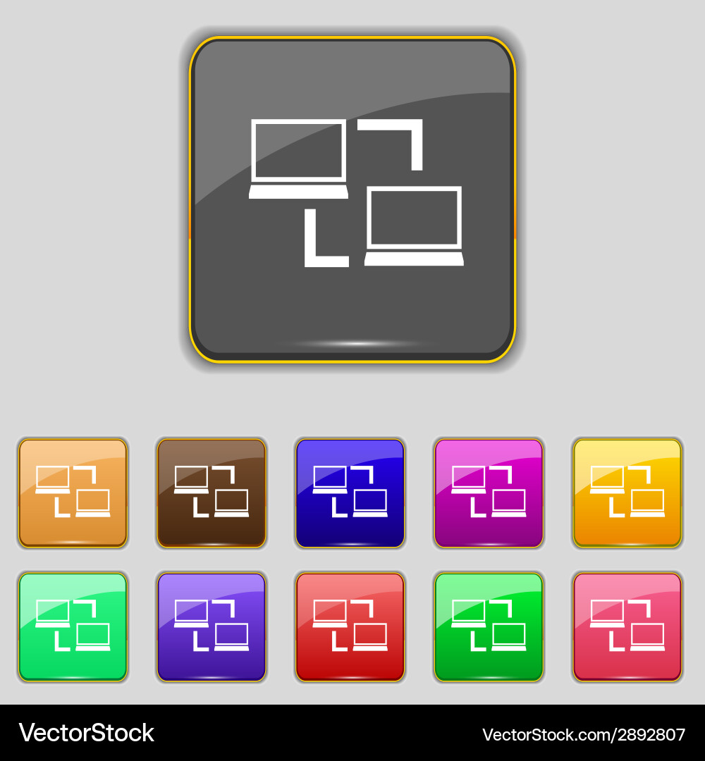 Synchronization sign icon notebooks sync symbol Vector Image