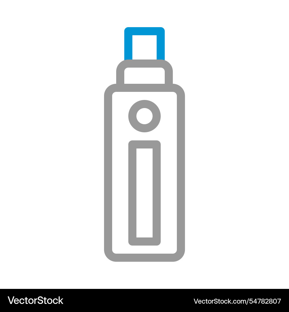 Usb flash drive icon concept of data storage vector image