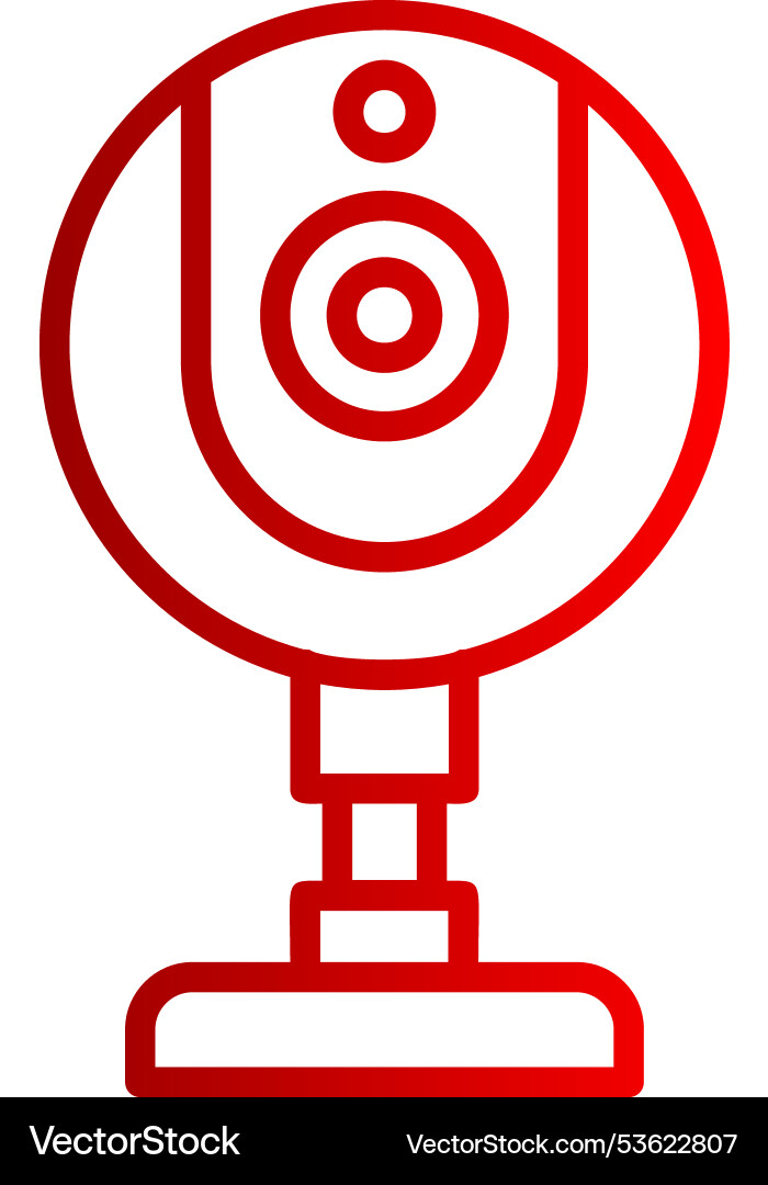Web cam line gradient icon Vector Image