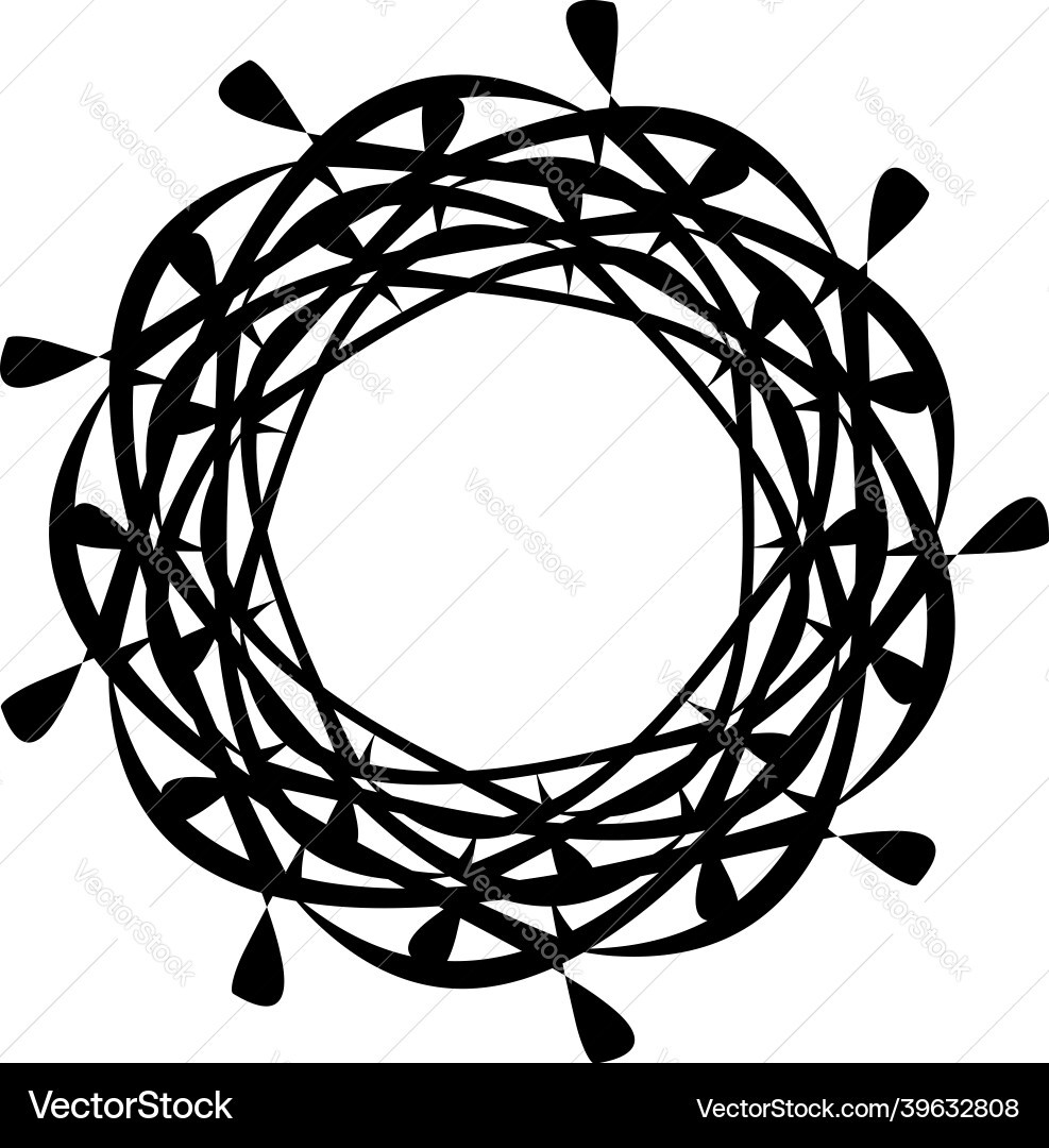 Abstract circular drawing amorphous nonfigurative Abstract circular drawing amorphous nonfigurative vector image
