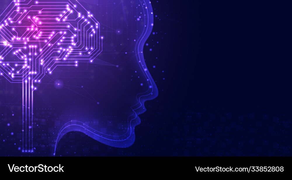Artificial intelligence machine learning ai data Vector Image