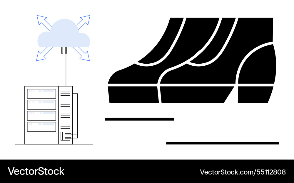 Cloud computing device and business growth concept Cloud computing device and business growth concept vector image