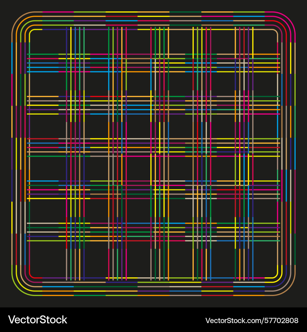 Colorful grid pattern intersecting line design Colorful grid pattern intersecting line design vector image