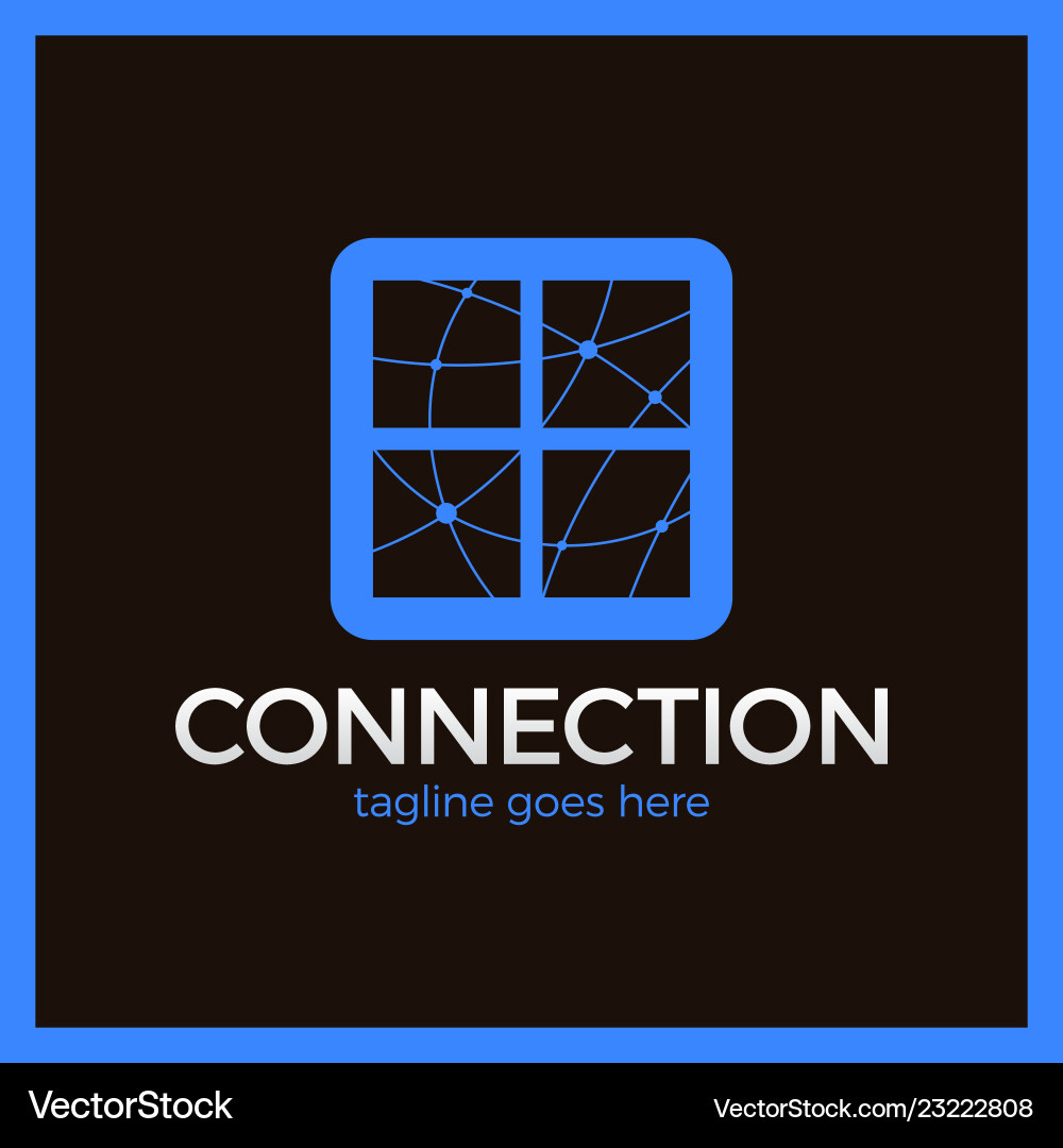 Design abstract four square element crushing vector image