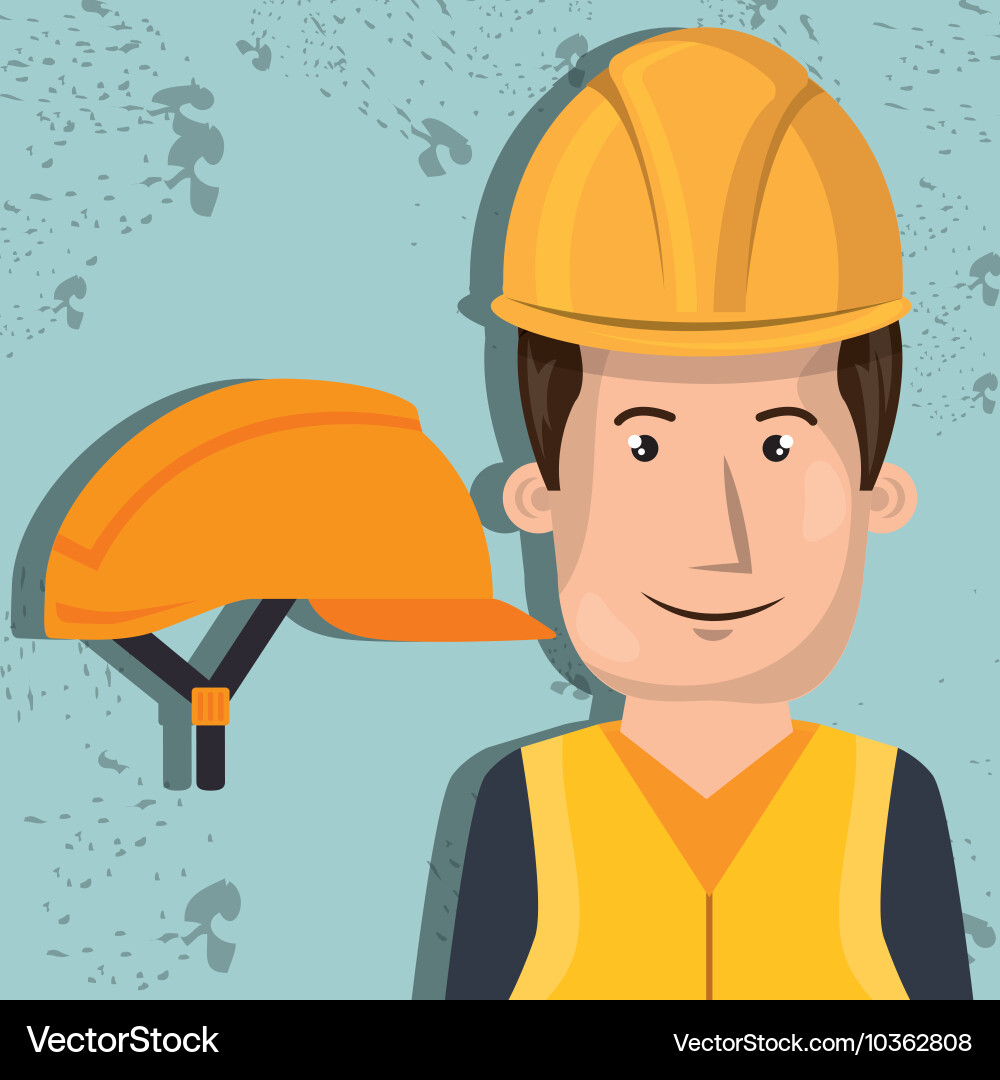 Man worker protection tools icon Vector Image
