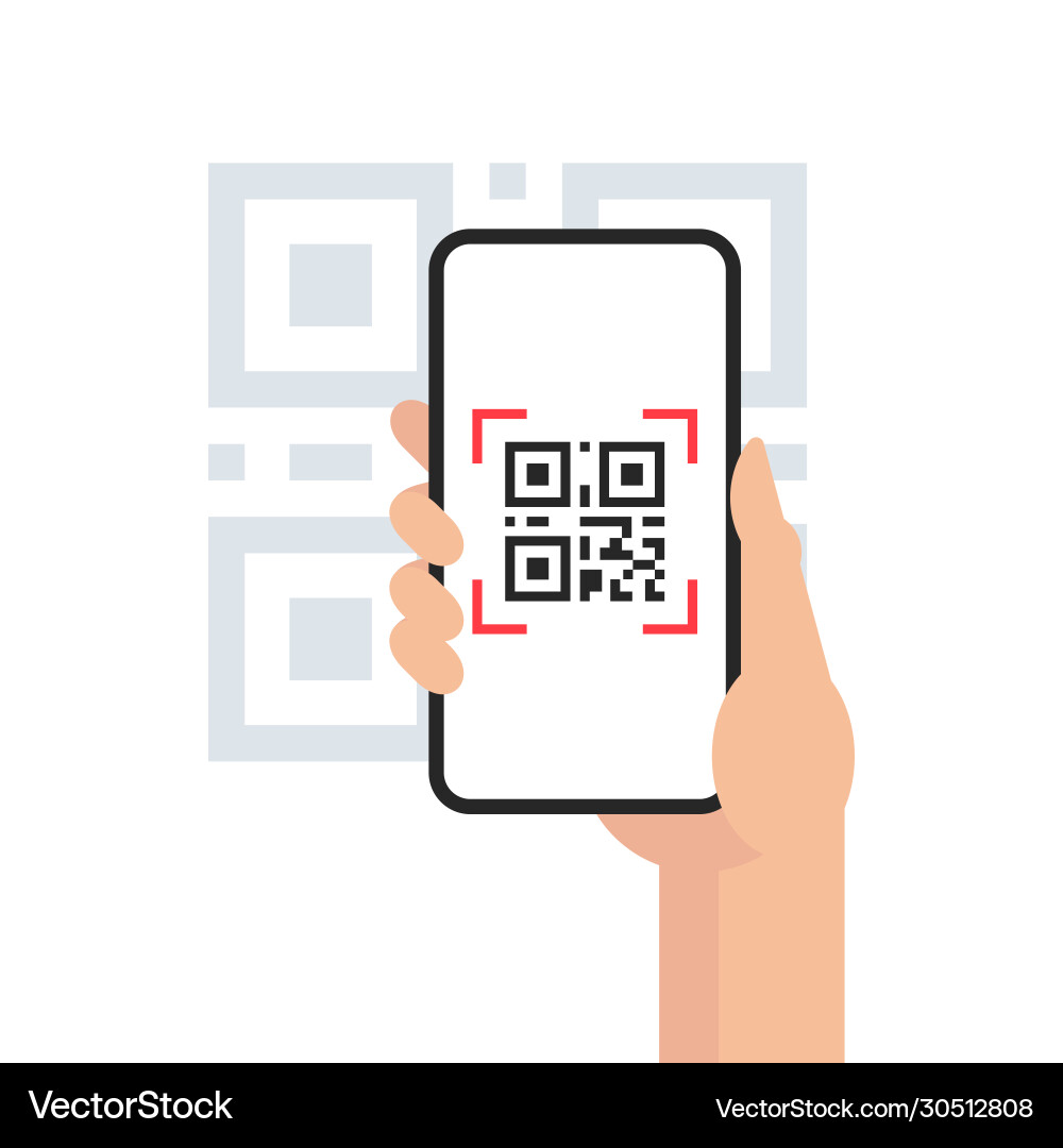 Mobile QR Code Scan vector image