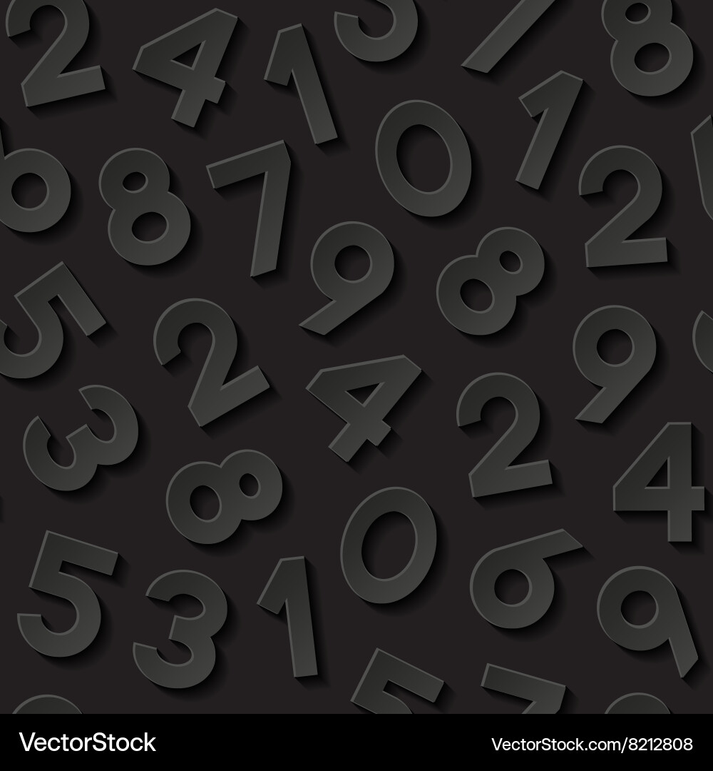 Seamless pattern with numbers vector image