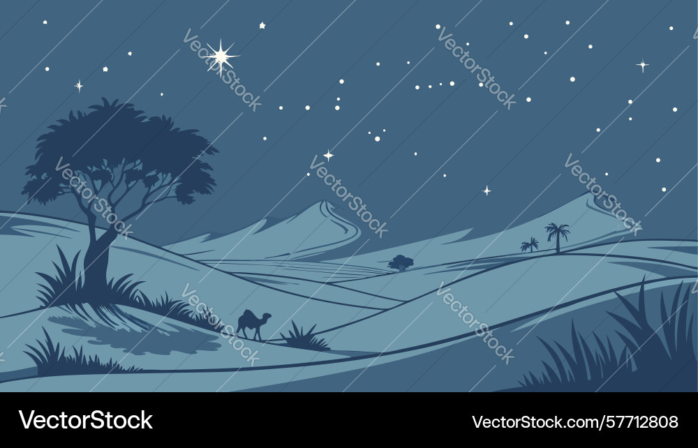 Sparse winter landscape distant tree line design vector image