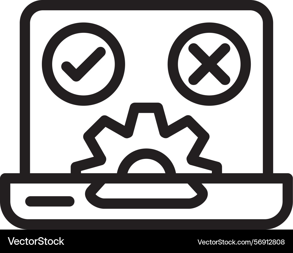Test linear style icon design vector image