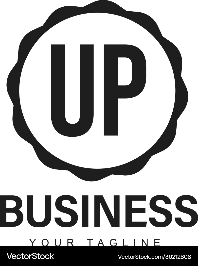 Up initial a logo design with abstract style Up initial a logo design with abstract style vector image