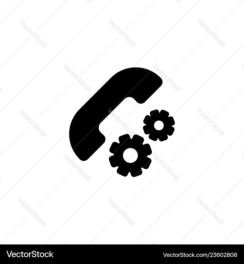 Web icon setting up call phone configuration Web icon setting up call phone configuration Vector Image