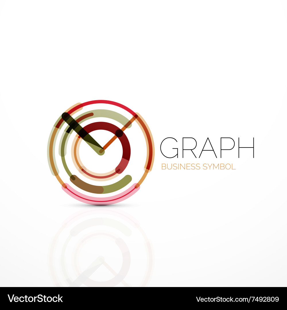 Abstract logo idea linear chart or graph Vector Image