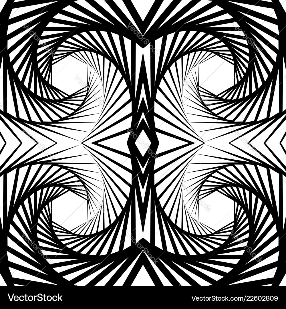 Abstract mirrored vortex background pattern Vector Image