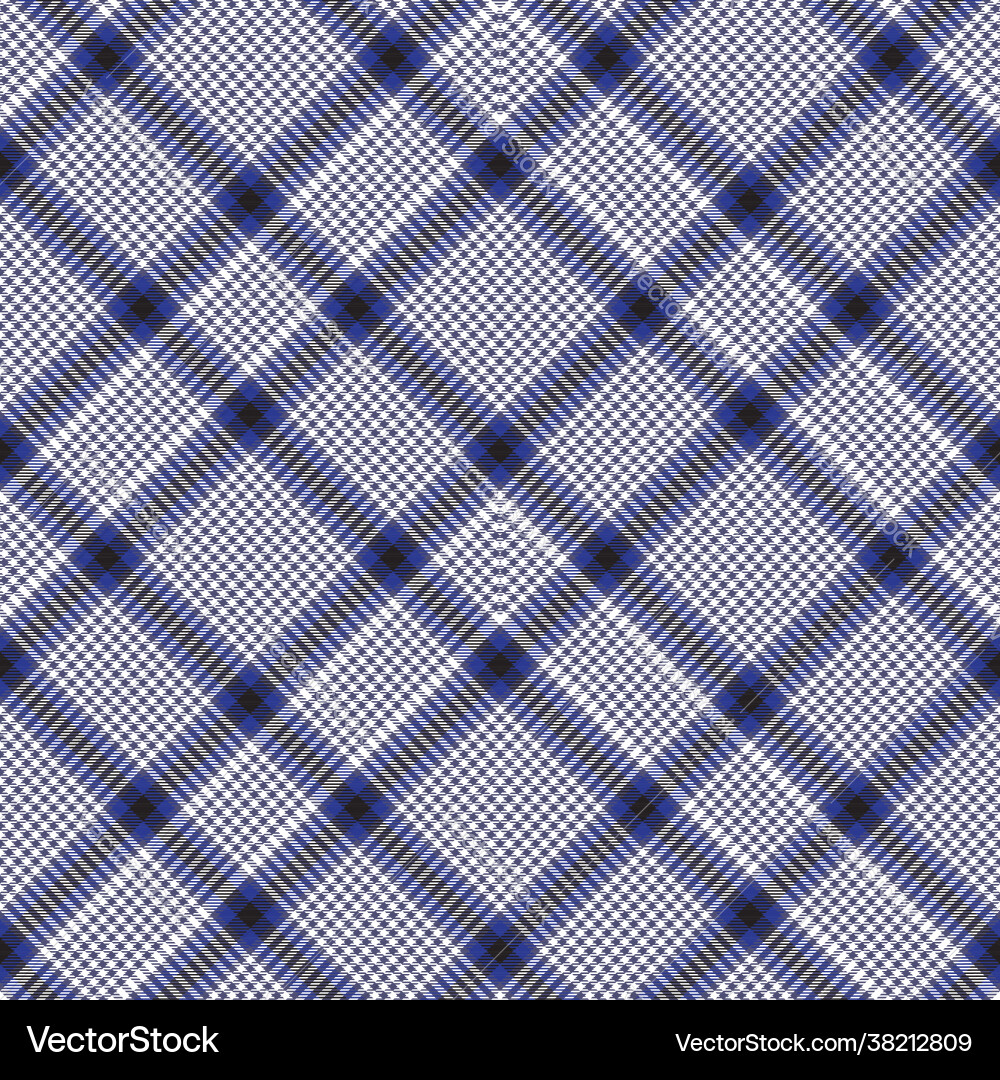 Blue chevron plaid tartan textured seamless Blue chevron plaid tartan textured seamless vector image