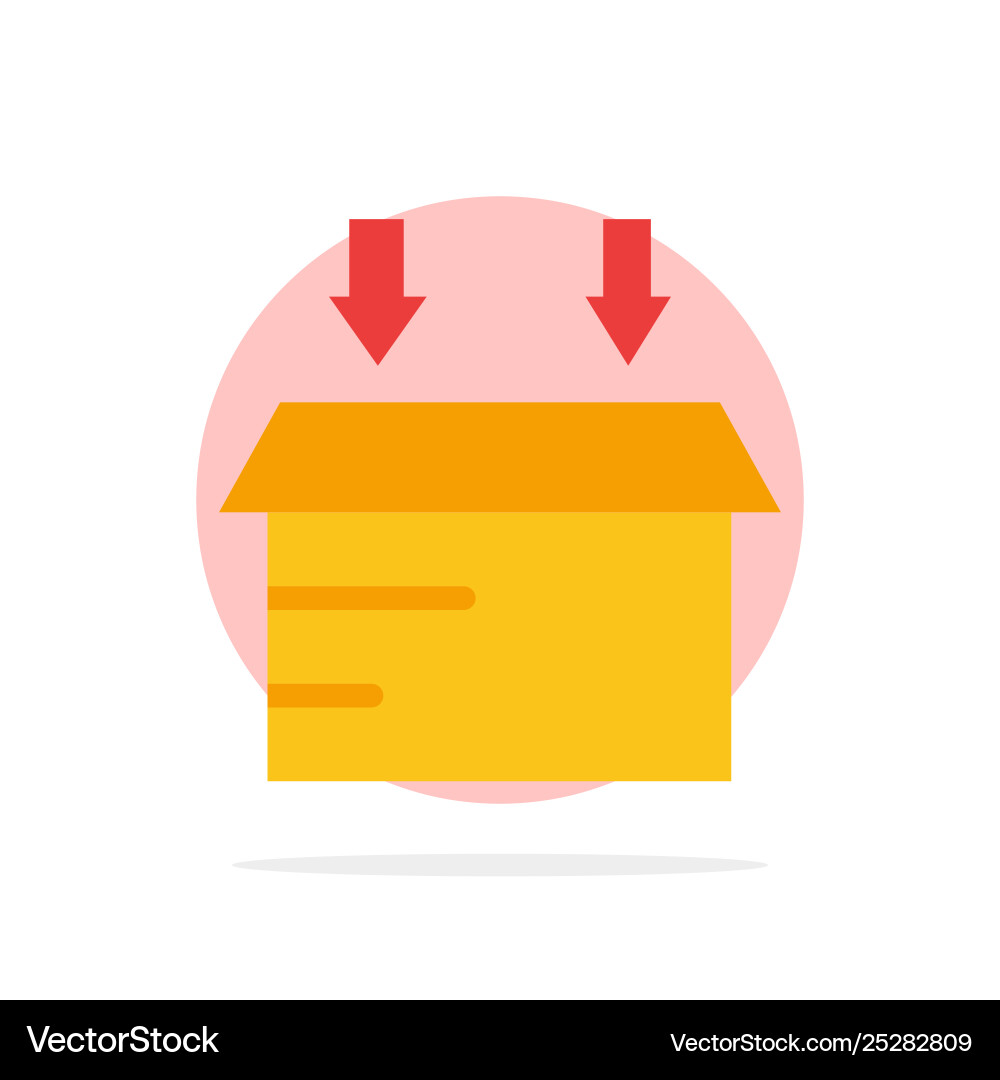 Box logistic open abstract circle background flat Box logistic open abstract circle background flat vector image