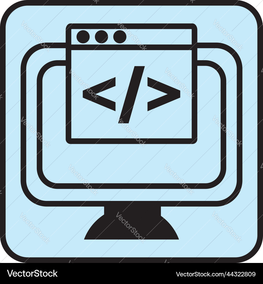 Computer language on a white background Vector Image