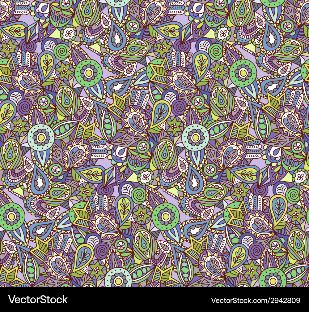 Cute abstract seamless pattern with doodles Vector Image