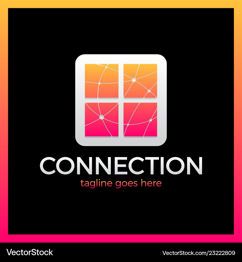 Design abstract four square element crushing vector image
