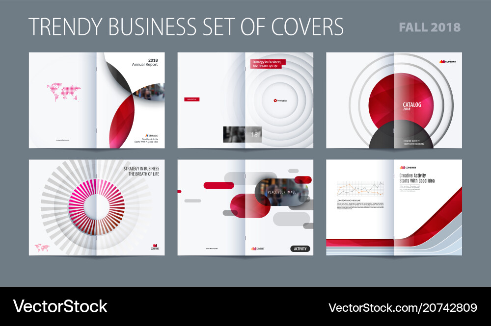Design set abstract double-page brochure Design set abstract double-page brochure vector image