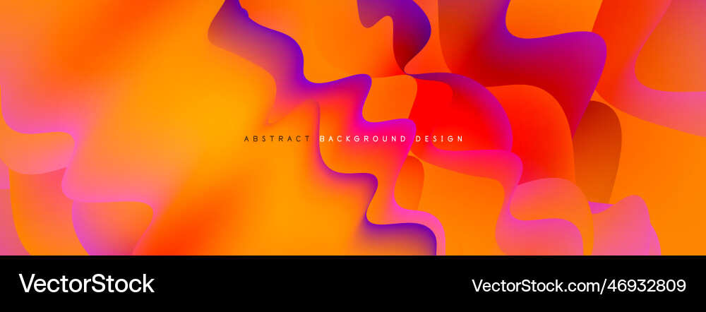Dynamic liquid waves abstract background Vector Image