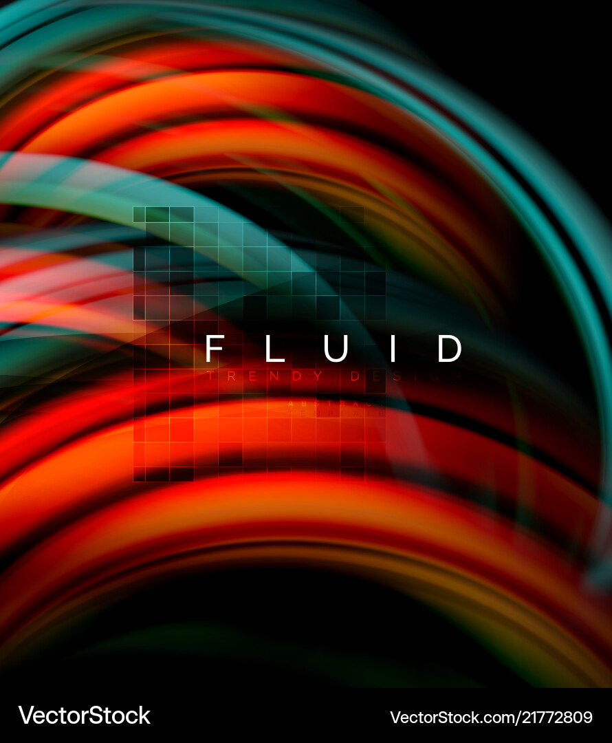 Fluid smooth wave abstract background flowing Fluid smooth wave abstract background flowing Vector Image