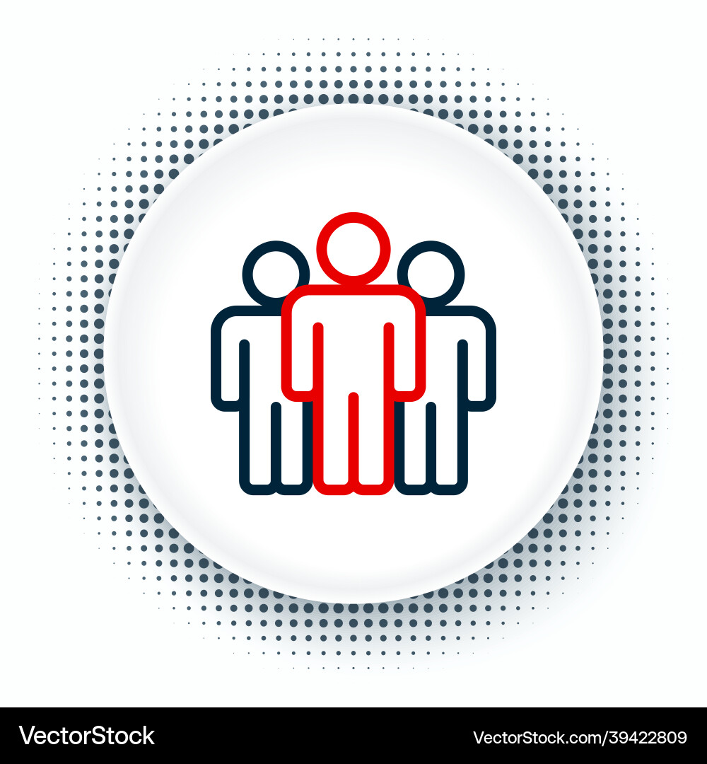 Line users group icon isolated on white background Line users group icon isolated on white background vector image
