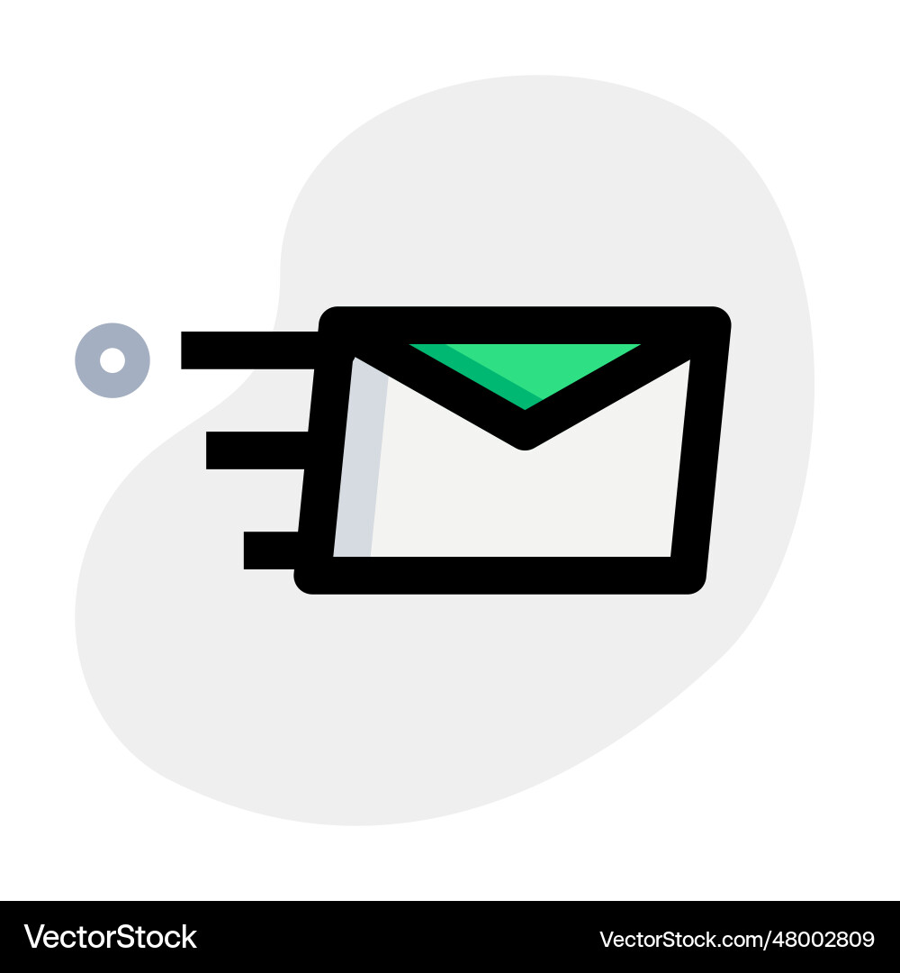 Mail a mode of delivering message vector image