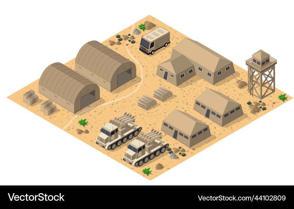 Module base camp object element for building Module base camp object element for building vector image