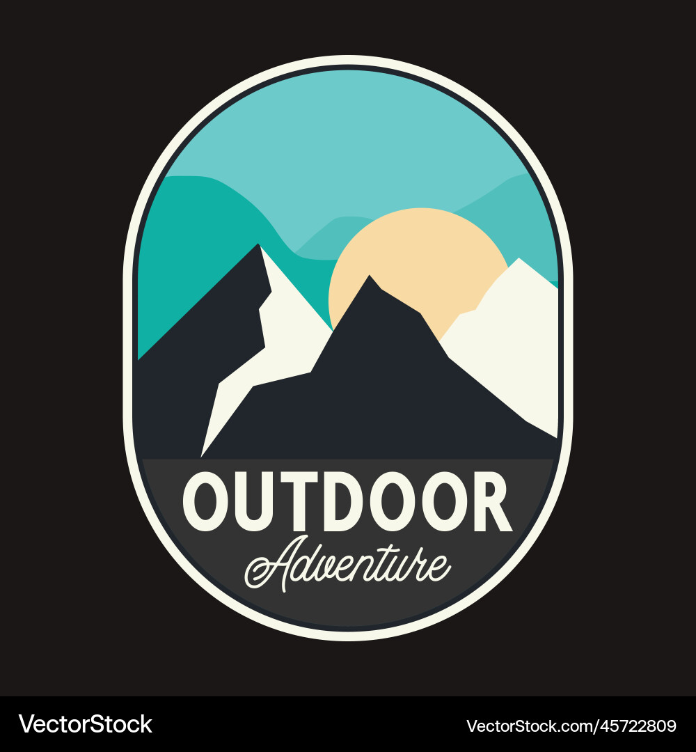 Mountain Vintage Badge Aufkleber und T-Shirt Design Mountain Vintage Badge Aufkleber und T-Shirt Design vektorbild