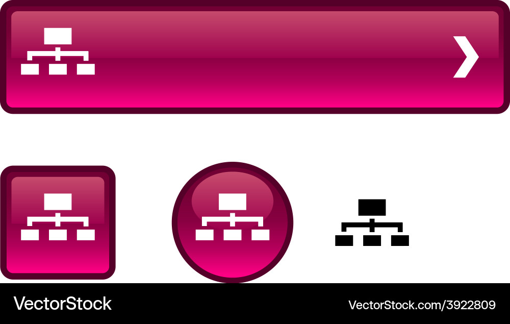 Network button set Vector Image