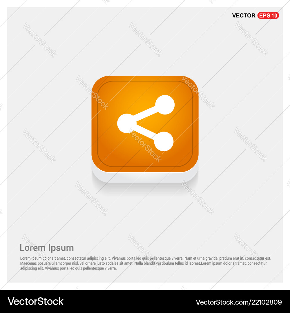 Network icon orange abstract web button Network icon orange abstract web button Vector Image