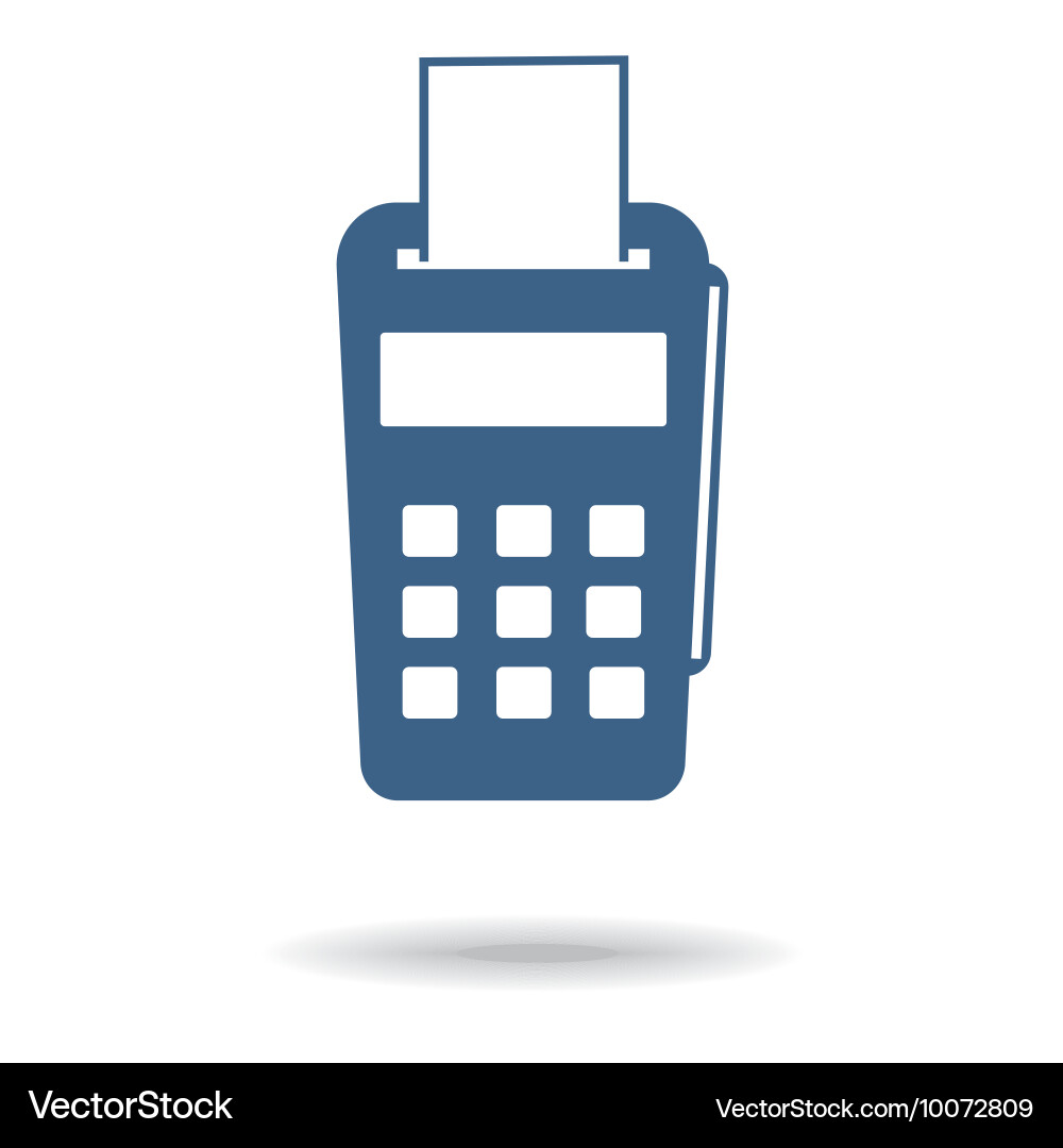 Pos terminal icon payments methods processing vector image