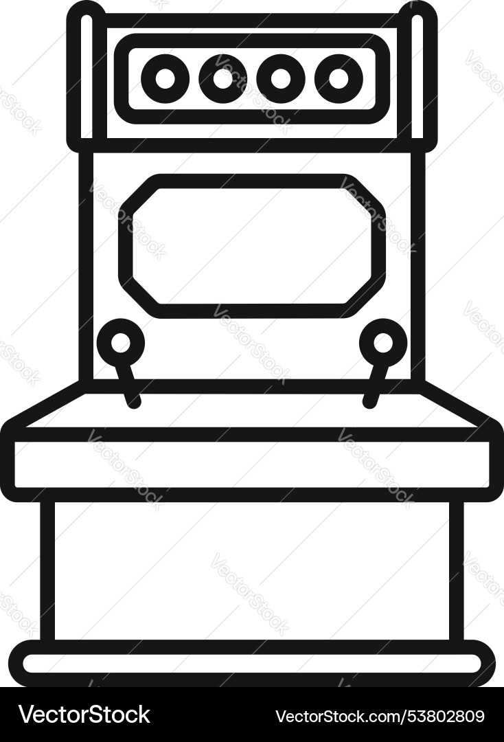 Retro arcade game machine with joysticks Retro arcade game machine with joysticks vector image