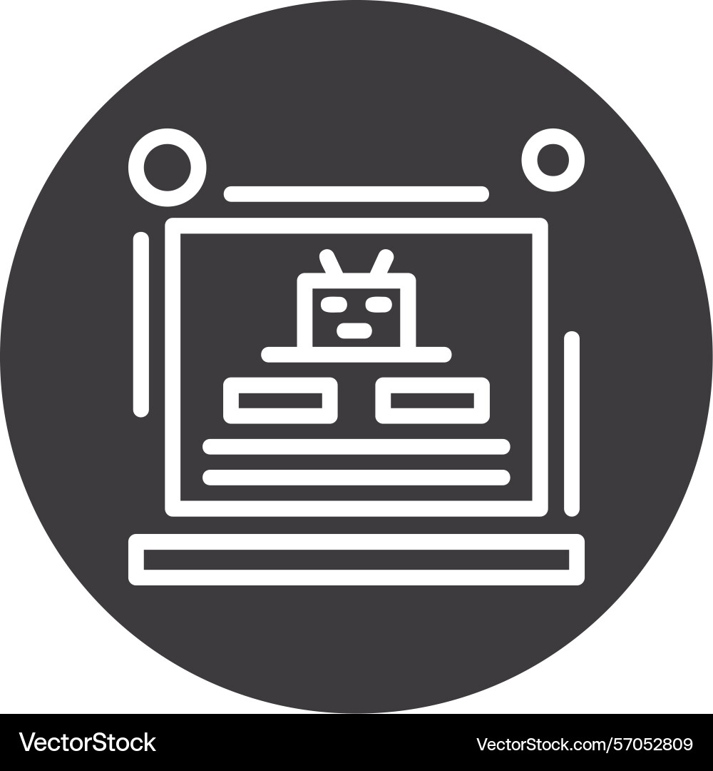 Robotstxt line circle style icon design Vector Image