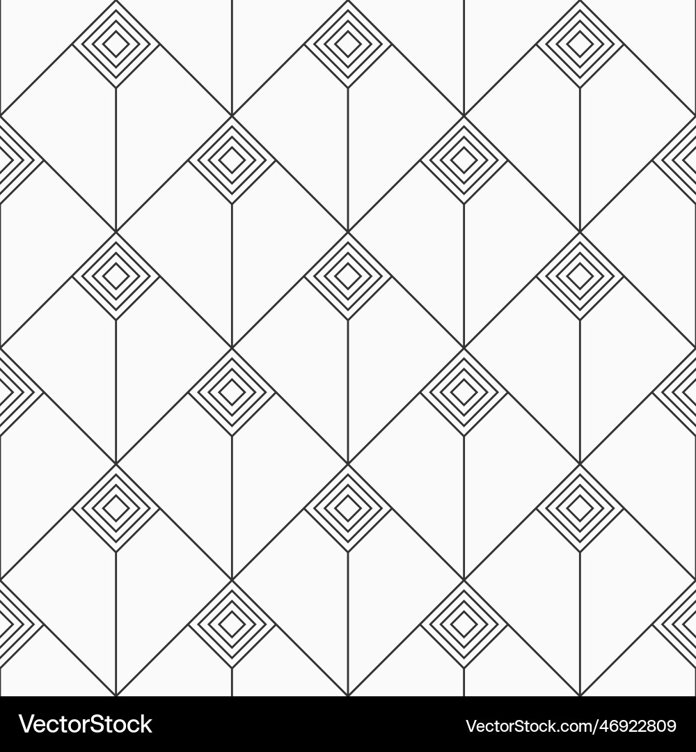 Seamless thin lines rhombuses pattern repeating Vector Image