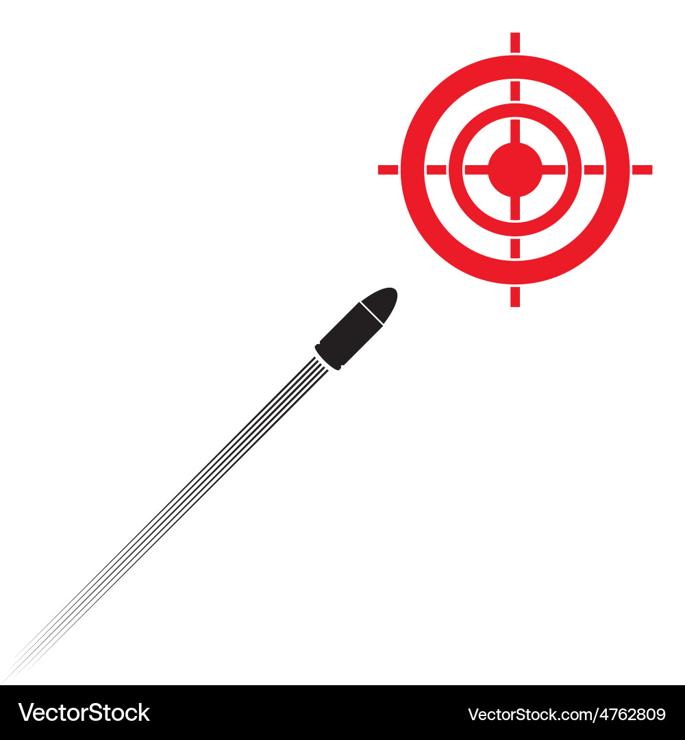 Target Practice - Bullet and Target Vector Image